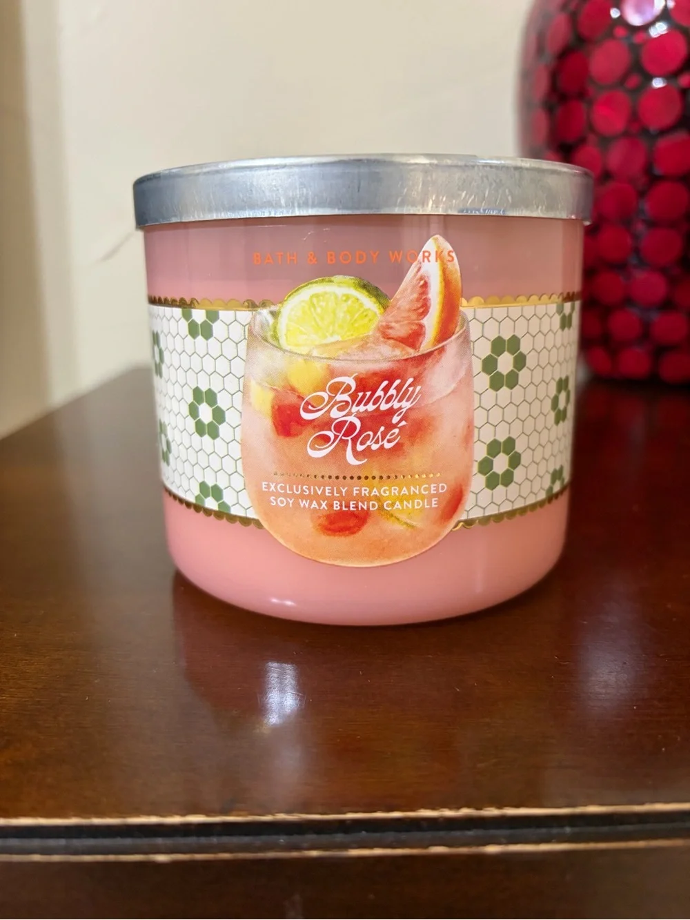 Bath & Body Works Bubbly Rose 3 Wick Candle
